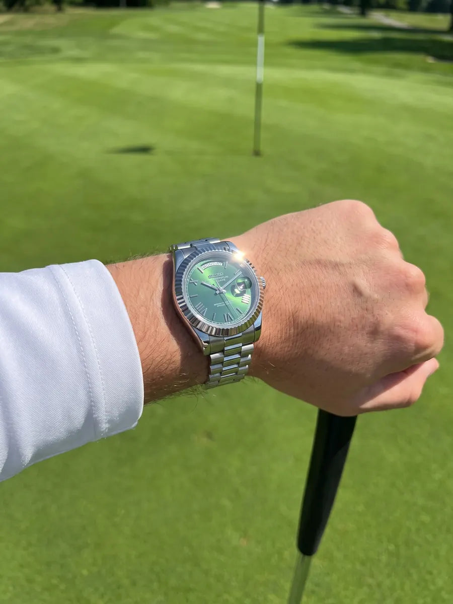 Seiko Mod Day-Date – Black Ombre on the wrist