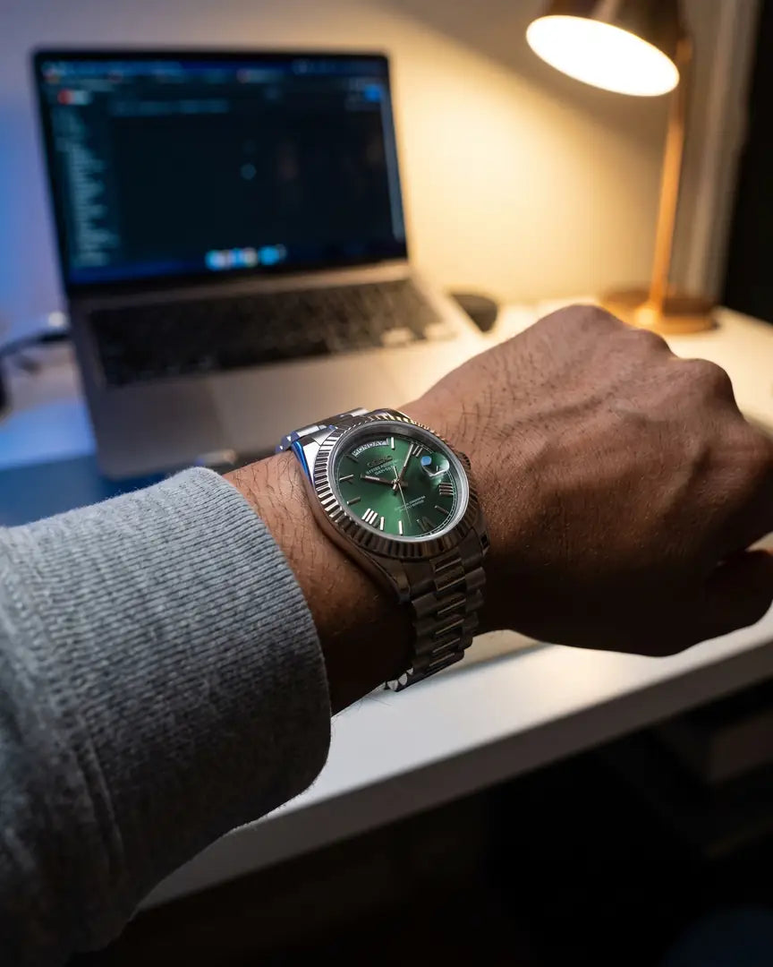 Seiko Mod Day-Date – Black Ombre on the wrist
