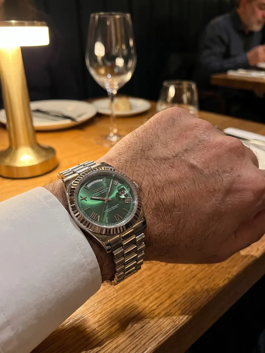 Seiko Mod Day-Date – Black Ombre on the wrist