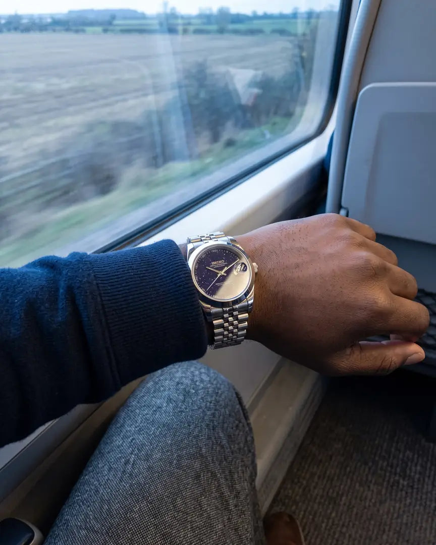 Seiko Mod Datejust – Starry Dust Dial on the wrist