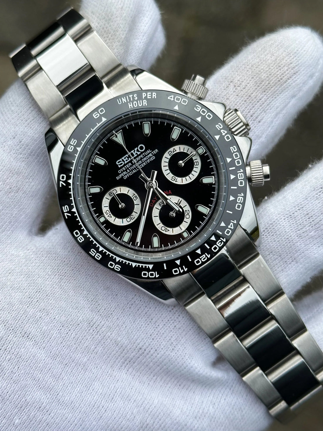 Seiko Mod Daytona – Black
