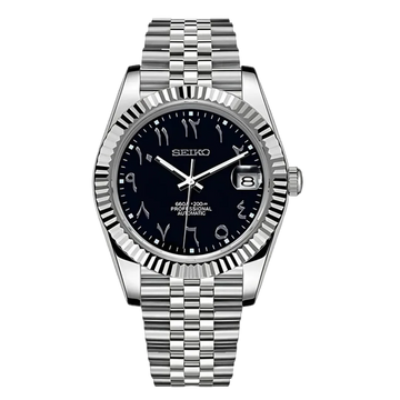 Seiko Mod Datejust - Black Arabic Dial