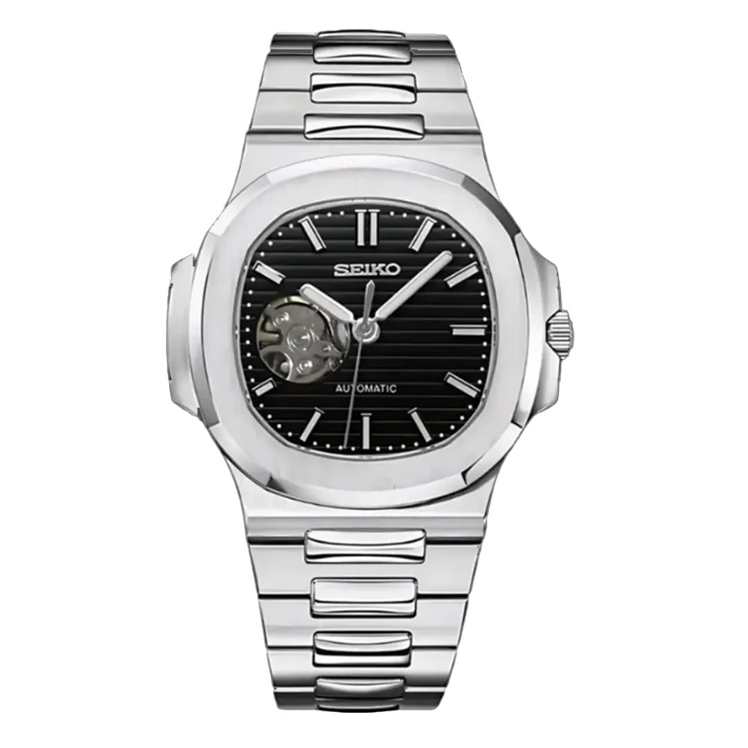 Seiko Mod Nautilus – Black Open Heart