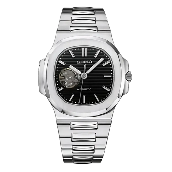 Seiko Mod Nautilus – Black Open Heart