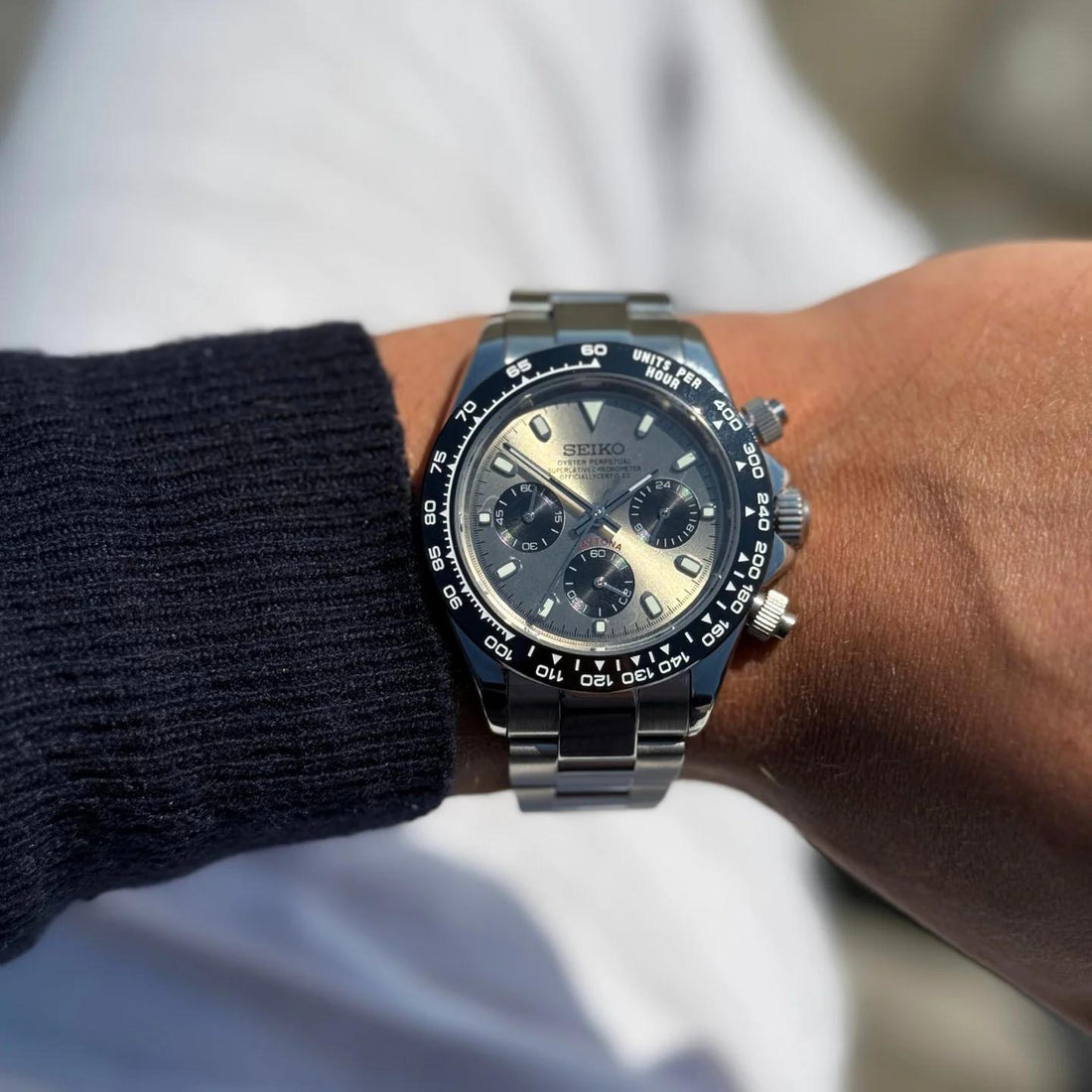 Seiko Mod Daytona - Champagne Dial