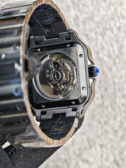 Seiko Mod Santos ADLC (Black Roman Dial)
