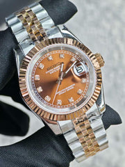 Seiko Mod Datejust - Two-Tone Chocolate Dial