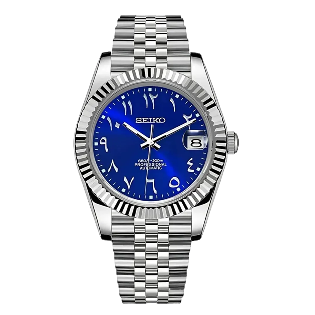Seiko Mod Datejust - Royal Blue Arabic Dial