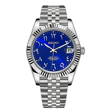 Seiko Mod Datejust - Royal Blue Arabic Dial