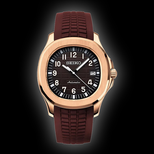 Seiko Mod Aquanut - Rose Gold & Brown