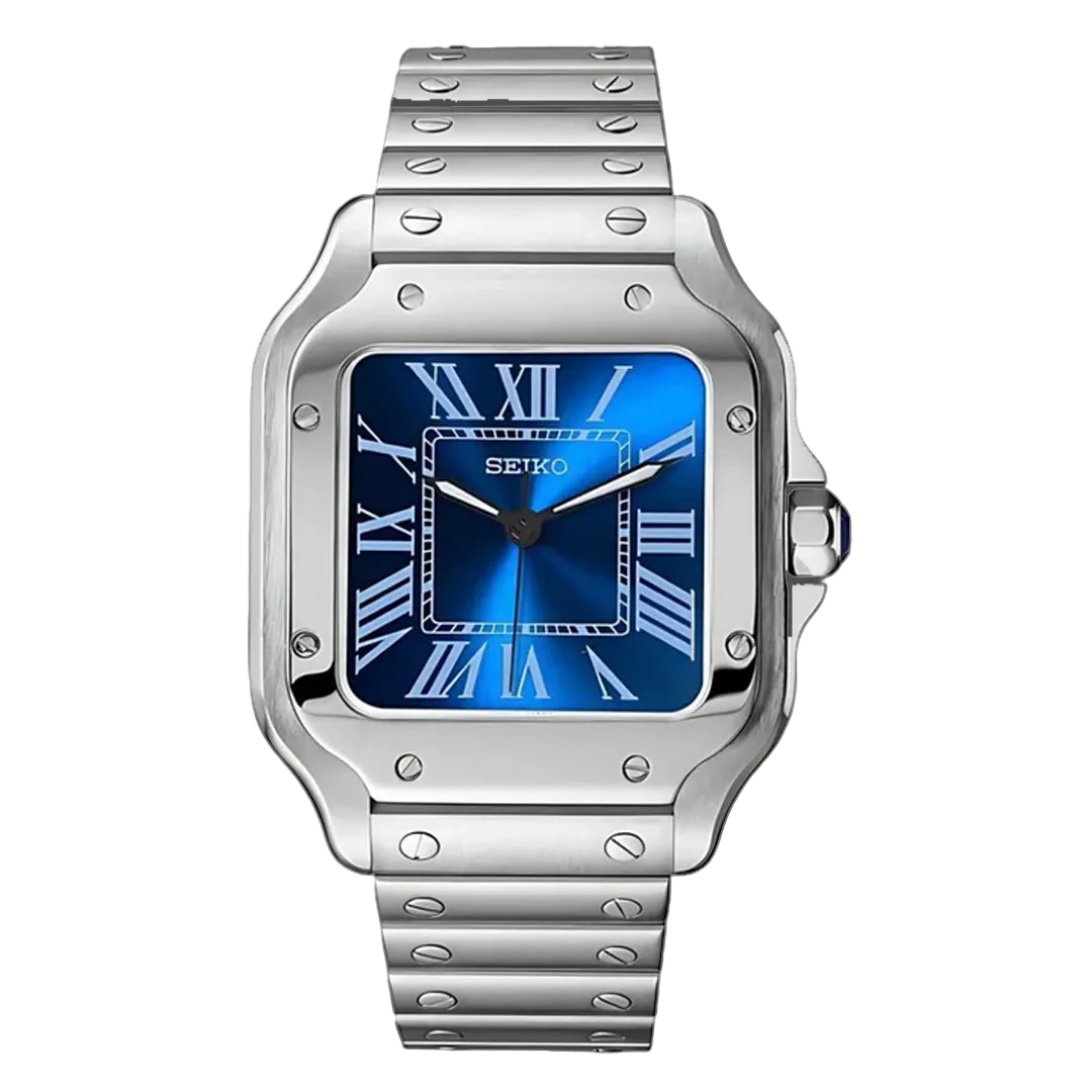 Seiko Mod Santos – Cadran bleu