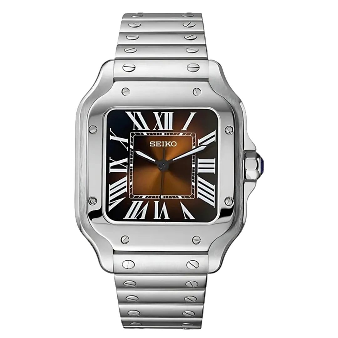 Seiko Mod Santos – Brown Dial