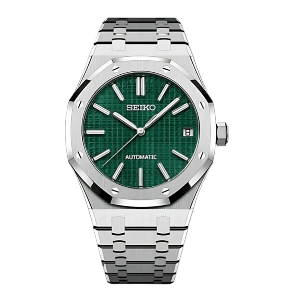 Seiko Mod Royal Oak - Green Tapisserie Dial