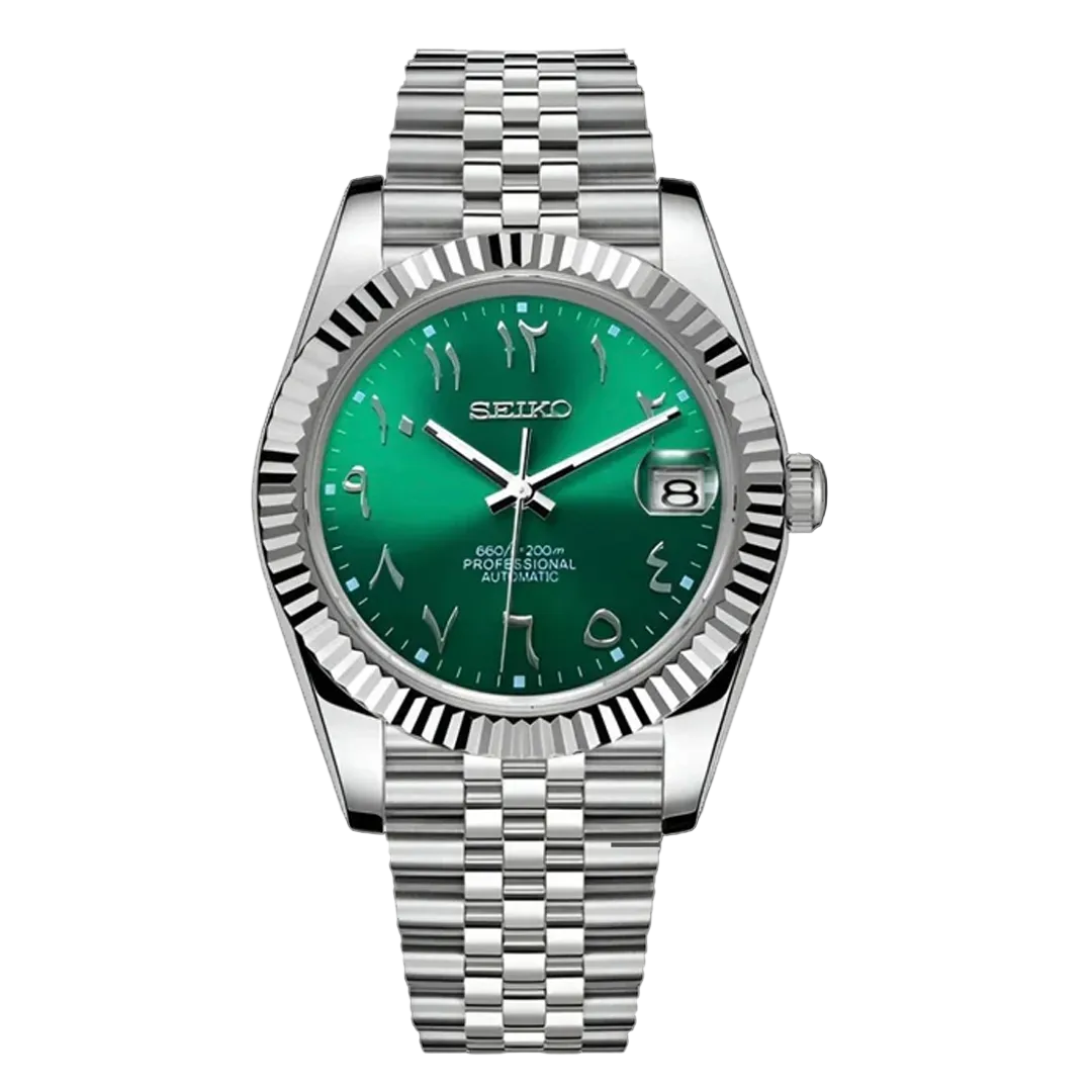 Seiko Mod Datejust - Emerald Green Arabic Dial