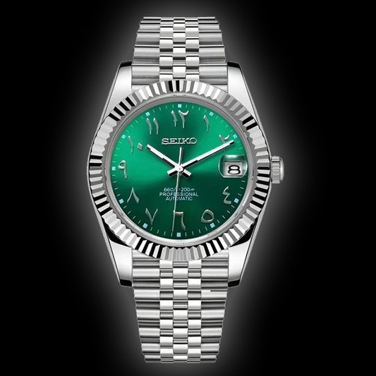 Seiko Mod Datejust - Emerald Green Arabic Dial