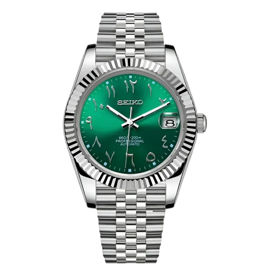 Seiko Mod Datejust - Emerald Green Arabic Dial