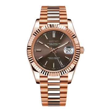 Seiko Mod Datejust - Rose Gold Chocolate Dial