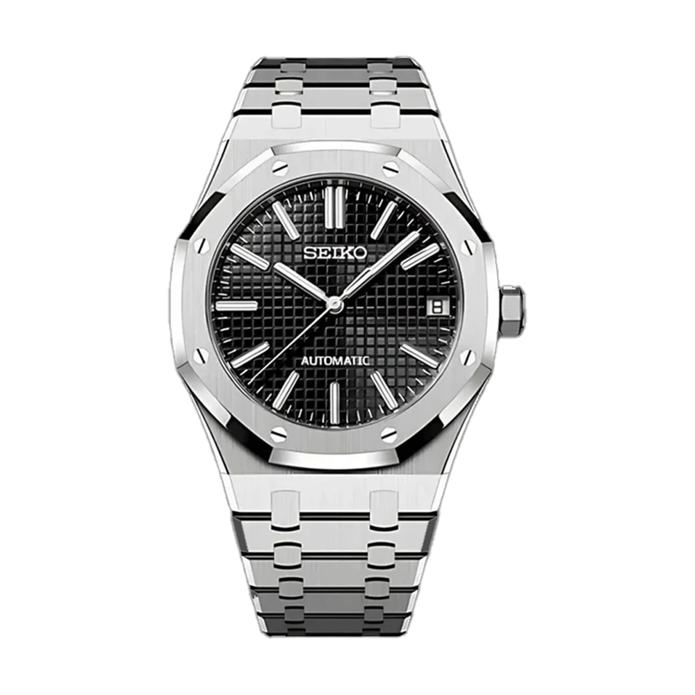 Seiko Mod Royal Oak - Black Dial