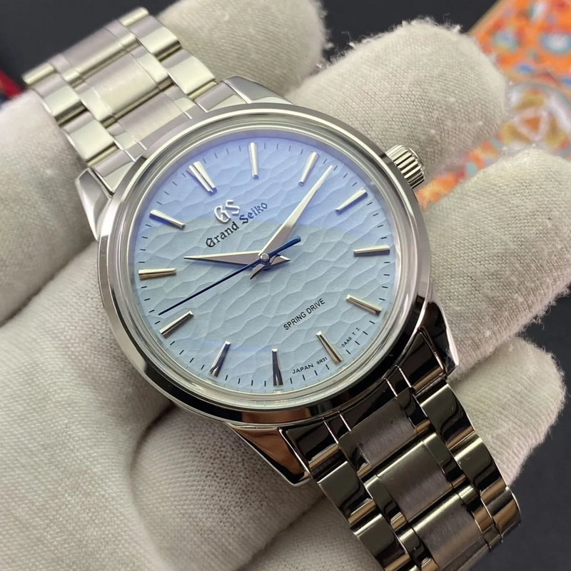 Seiko Mod Grand Seiko Glacier Blue Texture detail