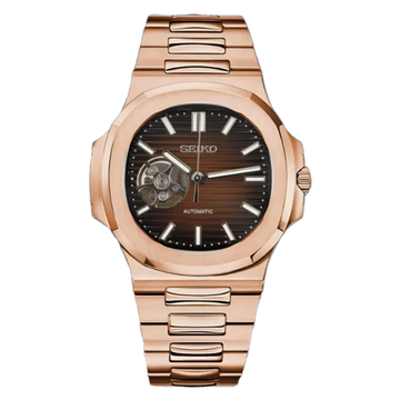 Seiko Mod Nautilus – Rose Gold Chocolate