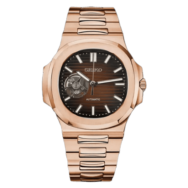 Seiko Mod Nautilus – Rose Gold Chocolate