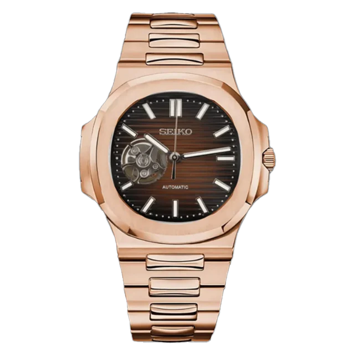 Seiko Mod Nautilus – Rose Gold Chocolate