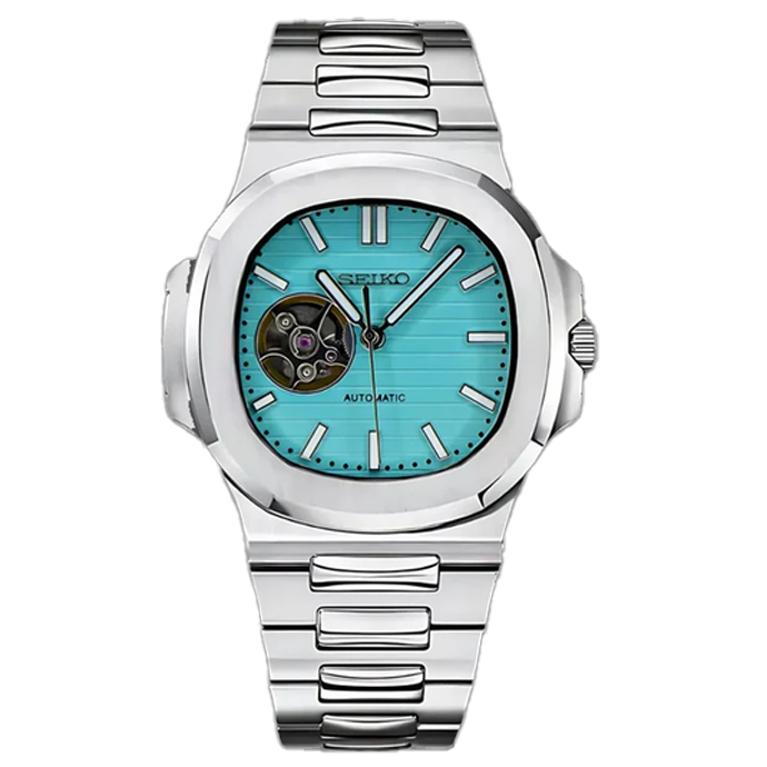 Seiko Mod Nautilus – Tiffany Open-Heart Dial