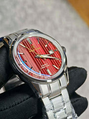 Seiko Mod Grand Seiko – Deep Burgundy Texture