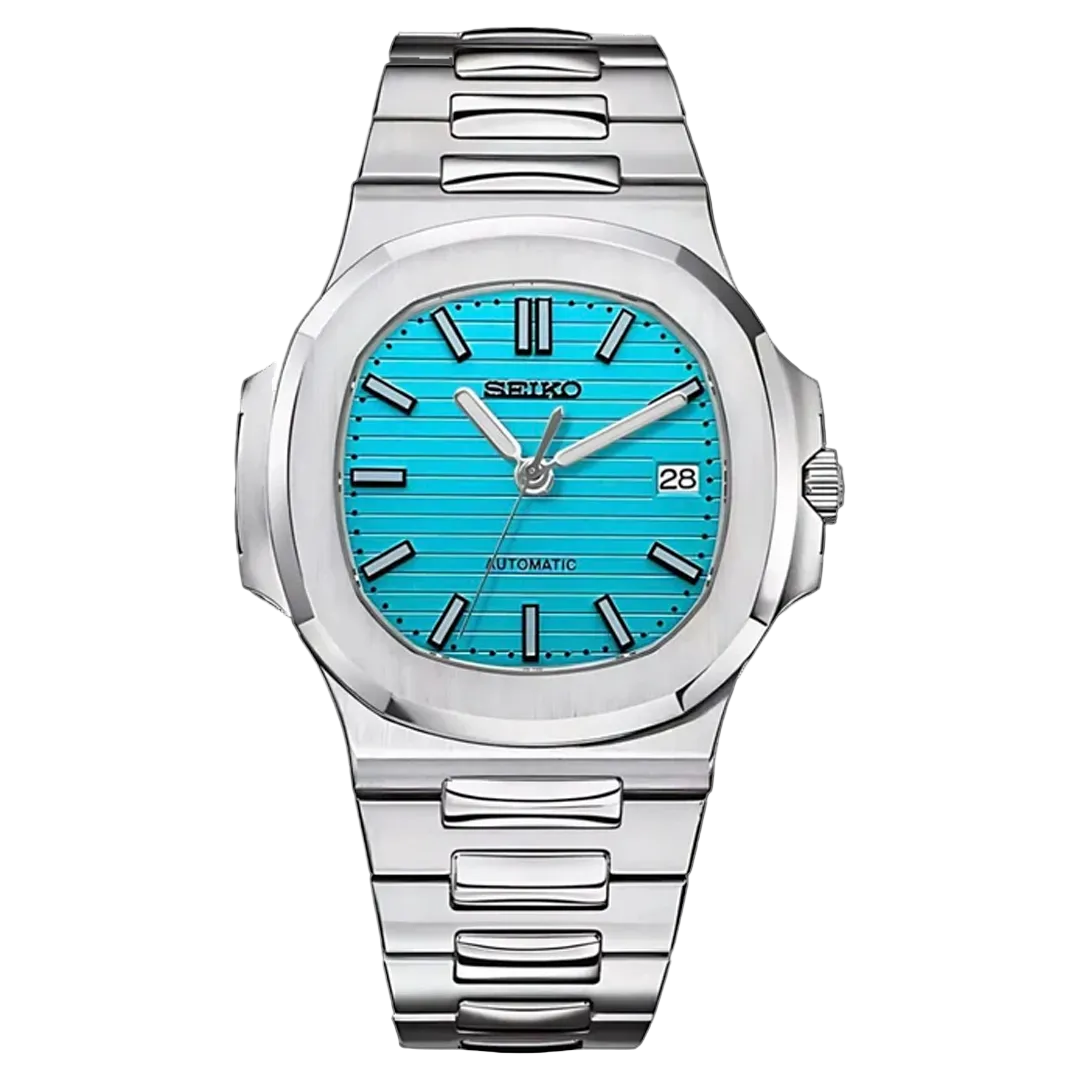 Seiko Mod Nautilus – Cadran bleu Tiffany