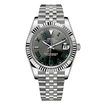 Seiko Mod Datejust - Wimbledon Roman Dial