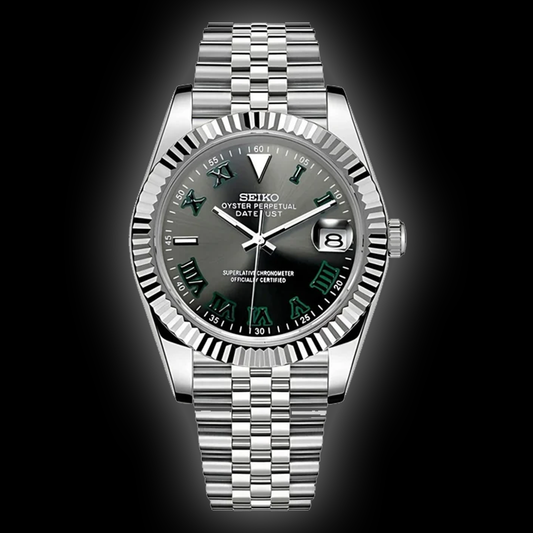 Seiko Mod Datejust - Wimbledon Roman Dial
