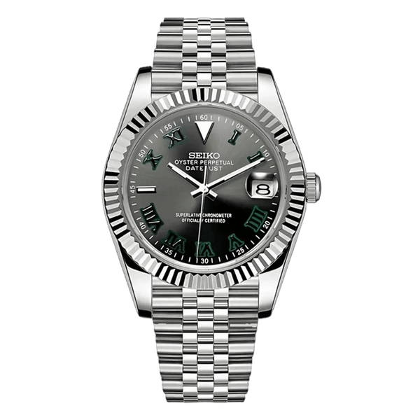 Seiko Mod Datejust - Wimbledon Roman Dial