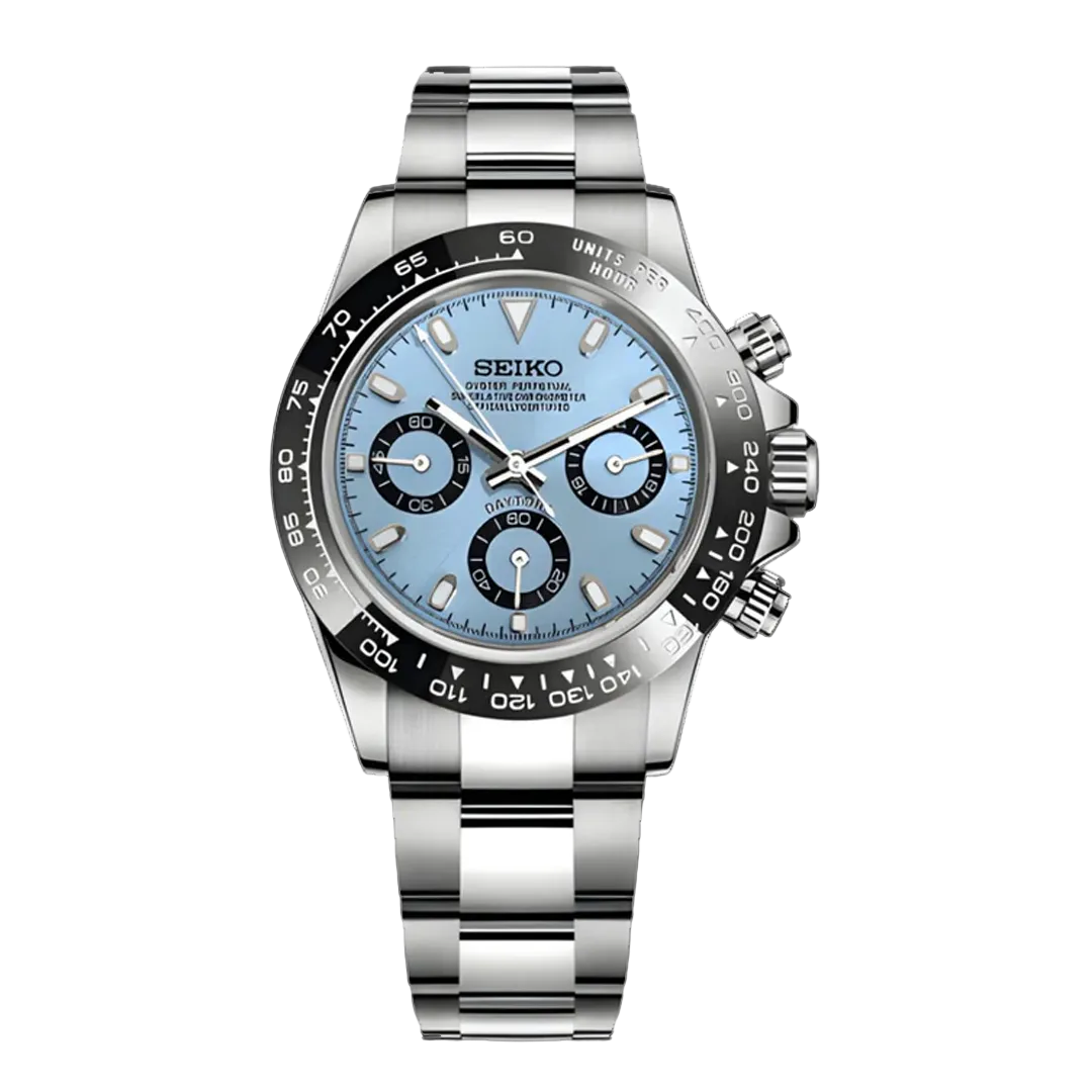 Seiko Mod Daytona - Cadran Sky Blue Racer