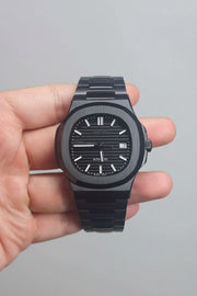 Seiko Mod Nautilus Stealth Black – Full Black Edition