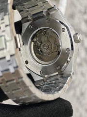 Seiko Mod Royal Oak – White/Silver Tapisserie Dial