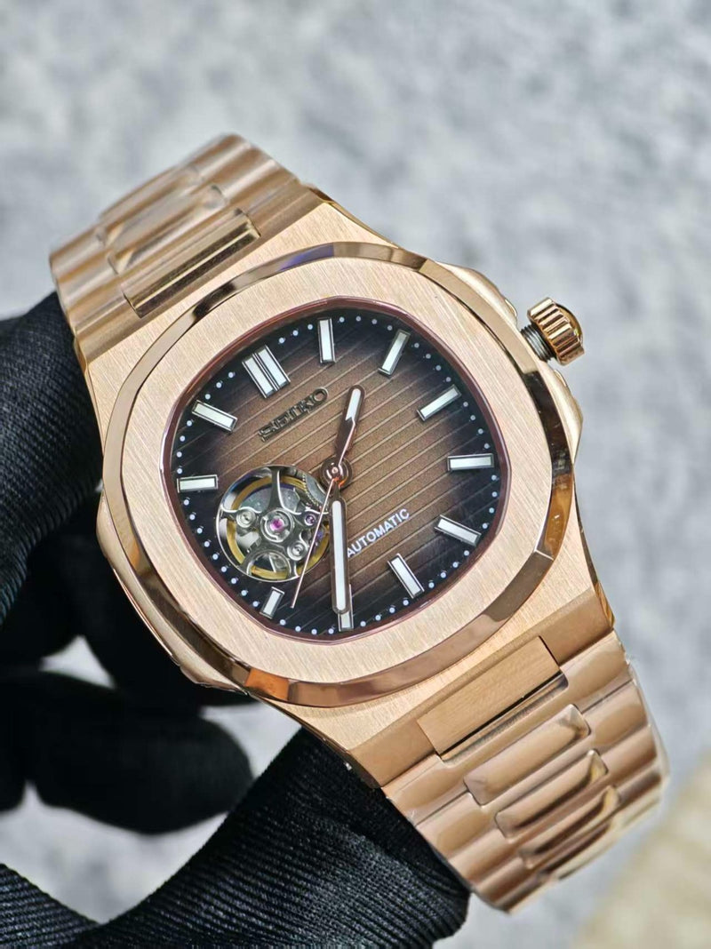 Seiko Mod Nautilus – Rose Gold Chocolate