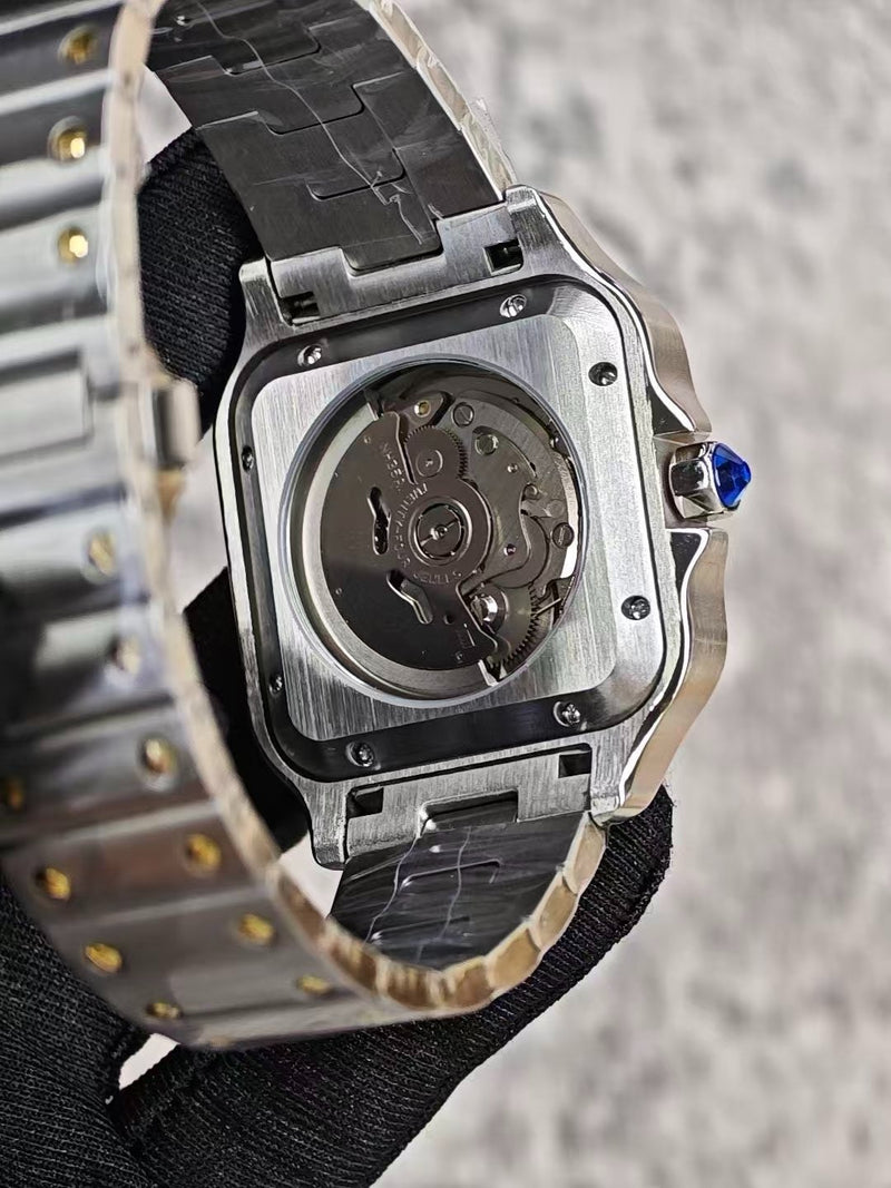 Seiko Mod Santos – Cadran blanc et or deux tons