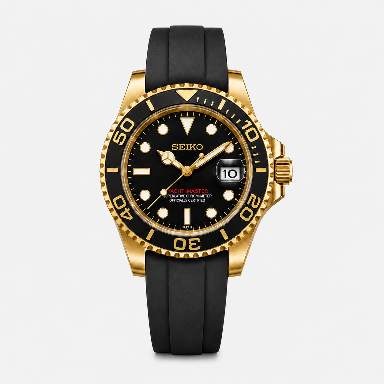 Seiko Mod Yacht-Master – Gold & Black