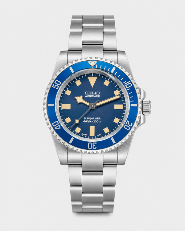 Seiko Mod Submariner - Blue Snowflake Diver