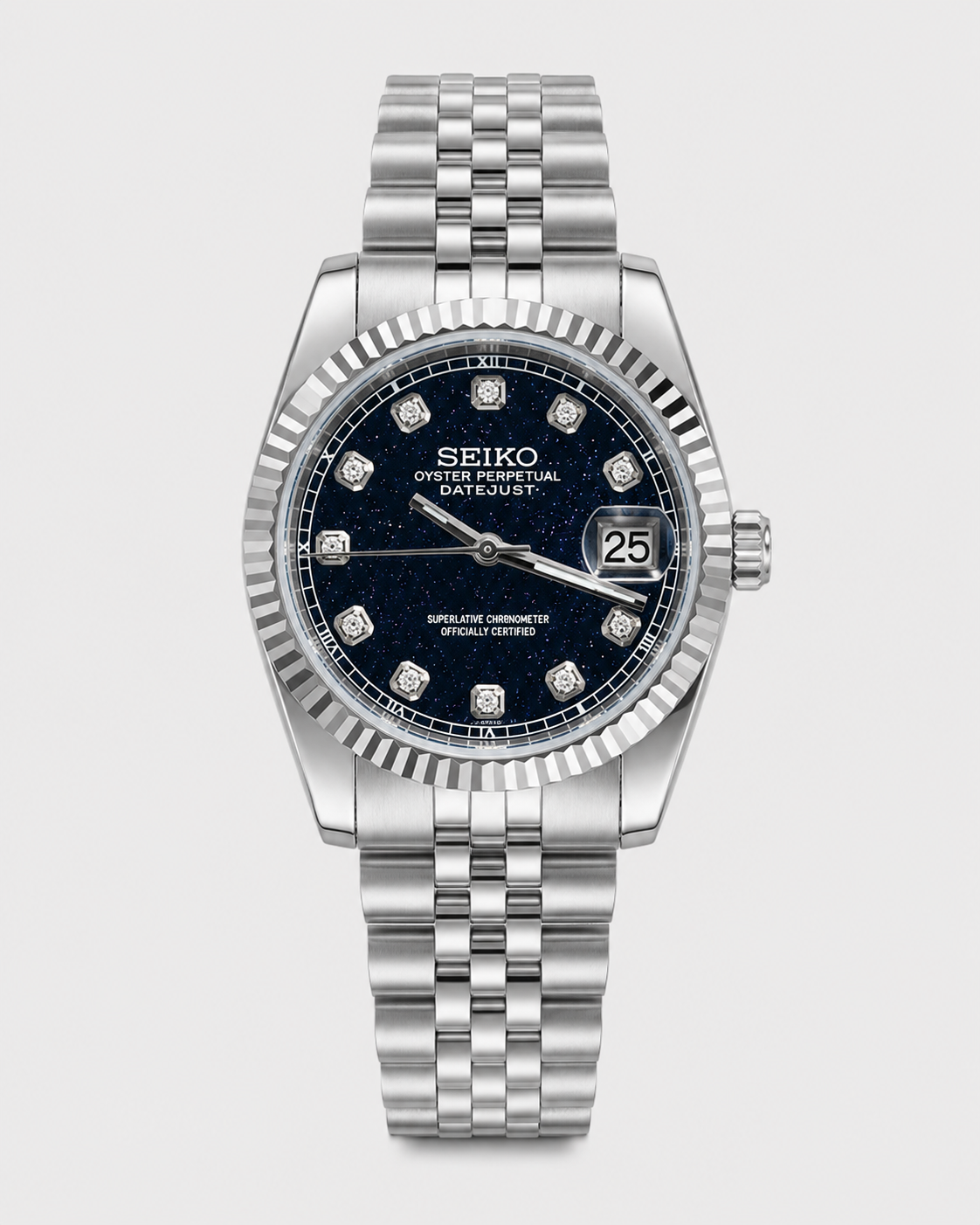 Seiko Mod Day-Date – Blue Galaxy Diamond Dial