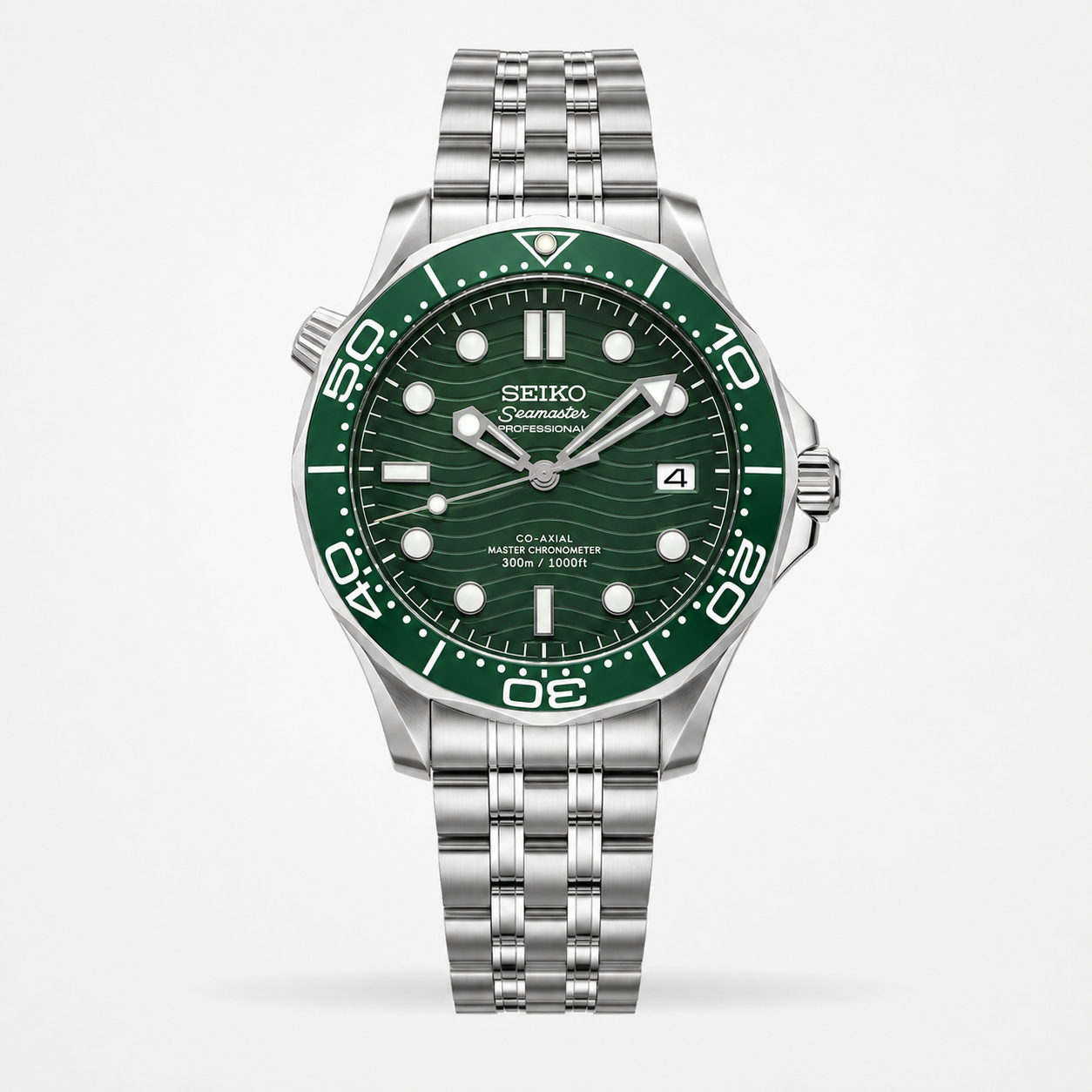 Seiko Mod Seamaster Diver – Green Wave Dial