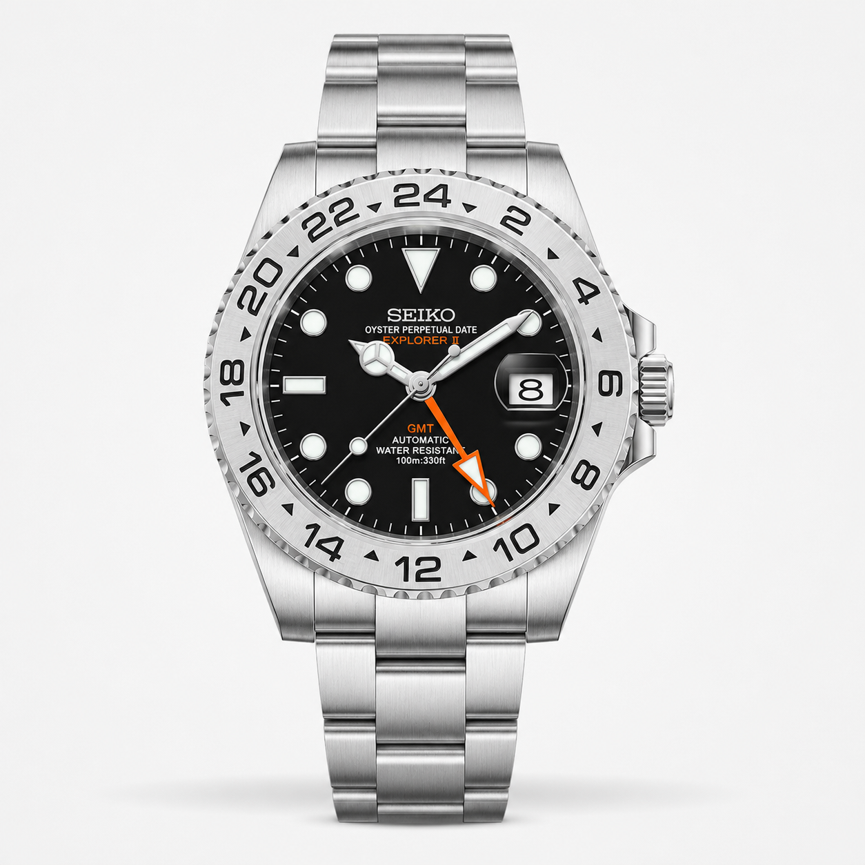 Seiko Mod Explorer II – Black Orange Hand