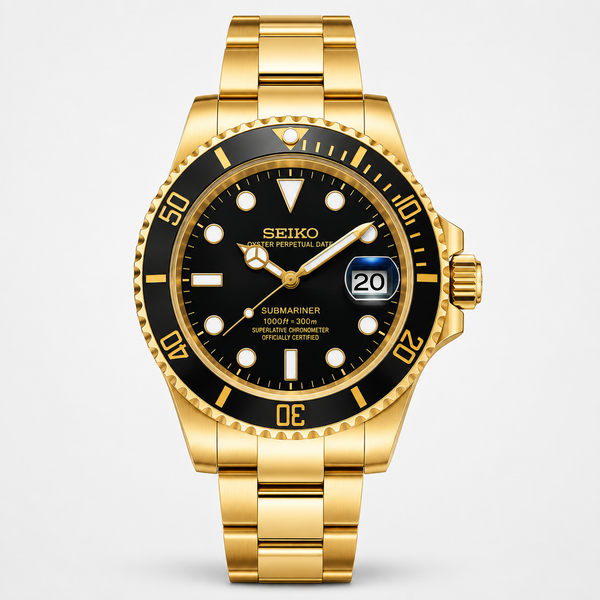 Seiko Mod Submariner – Full Gold