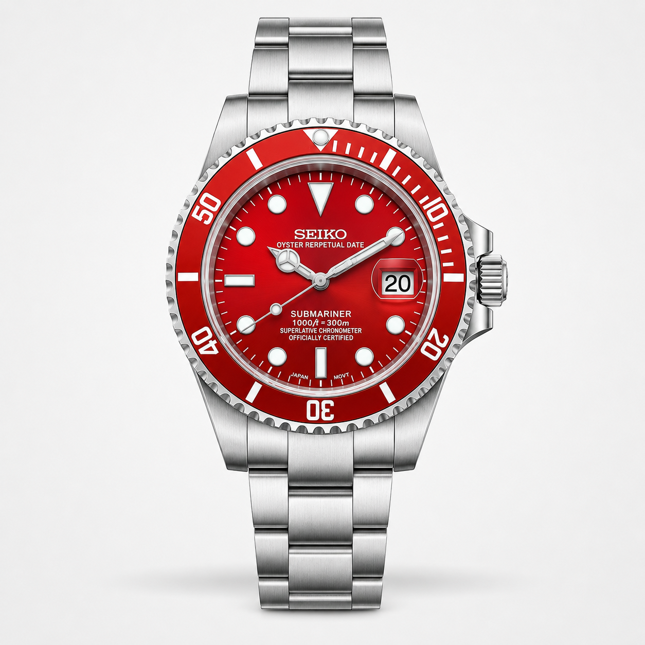 Seiko Mod Submariner – Red Sub Vintage