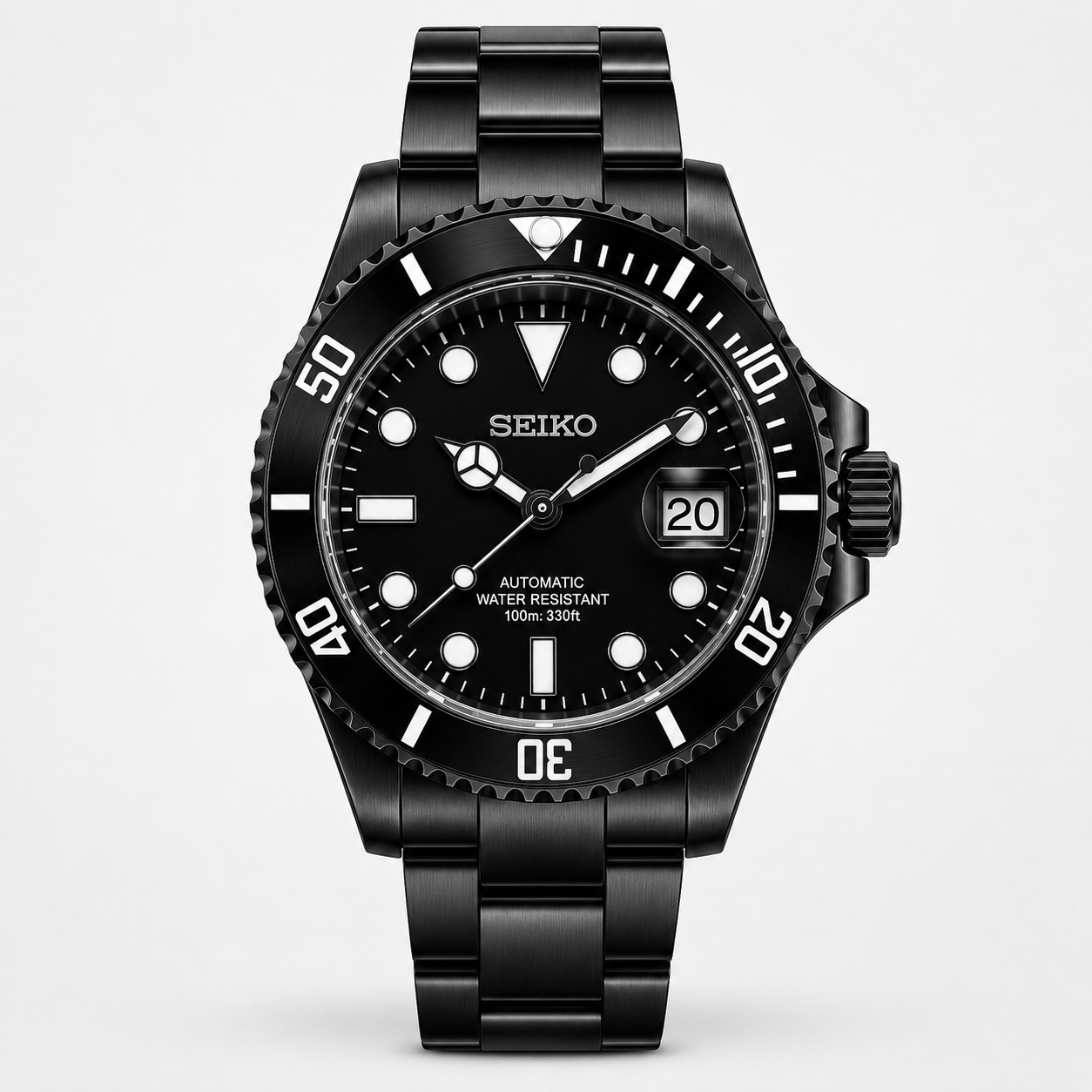Seiko Mod Submariner – No Date Black