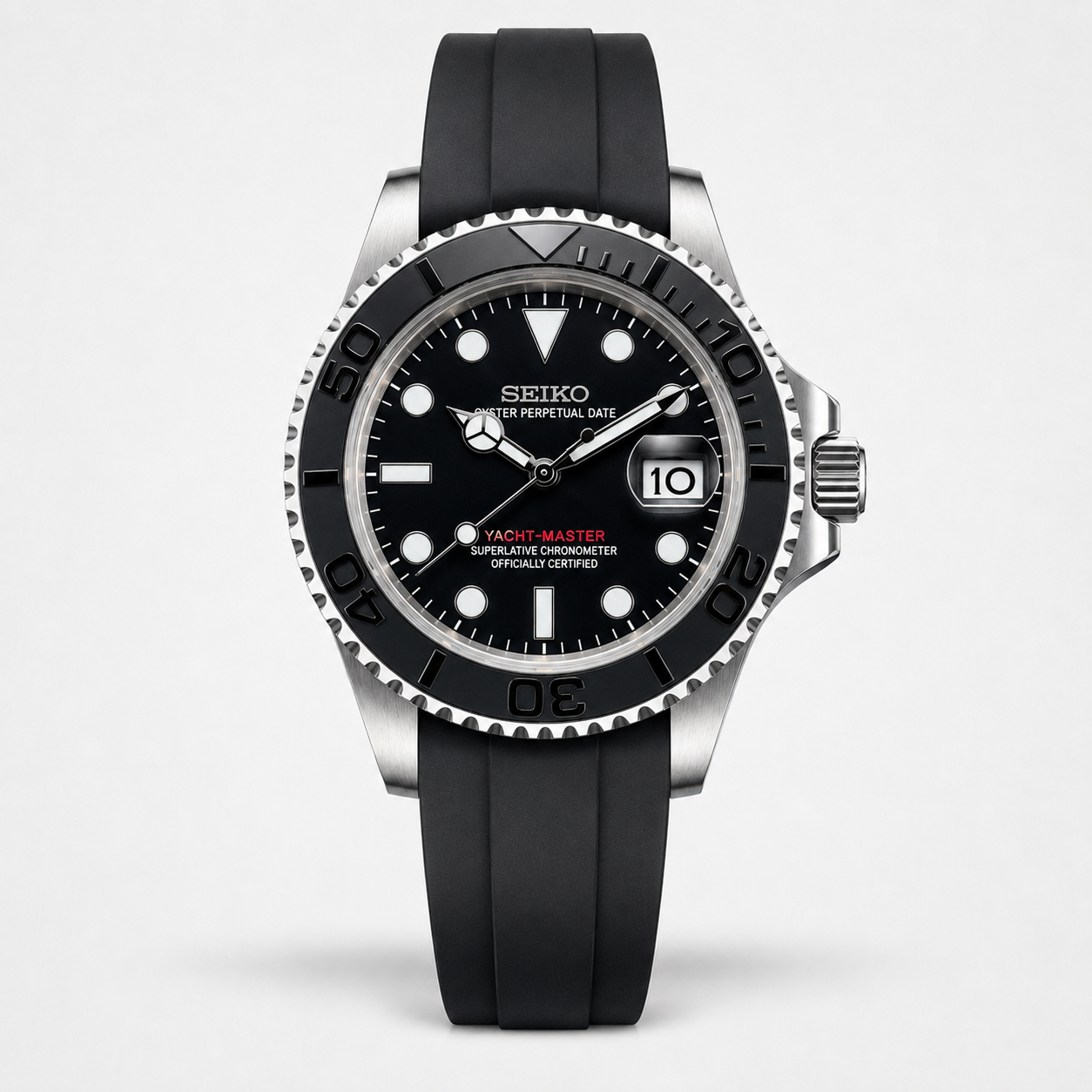 Seiko Mod Yacht-Master – Black Dial
