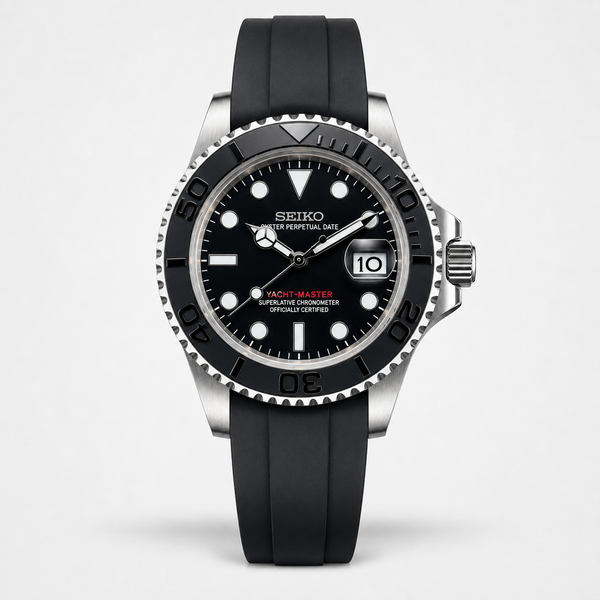 Seiko Mod Yacht-Master – Black Dial