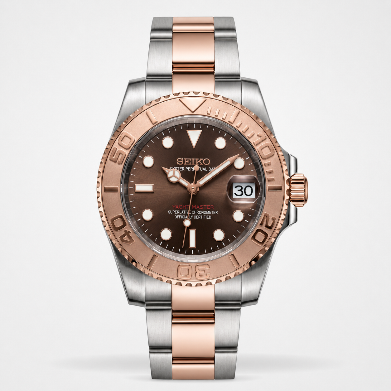 Seiko Mod Yacht-Master – Two-Tone Chocolate