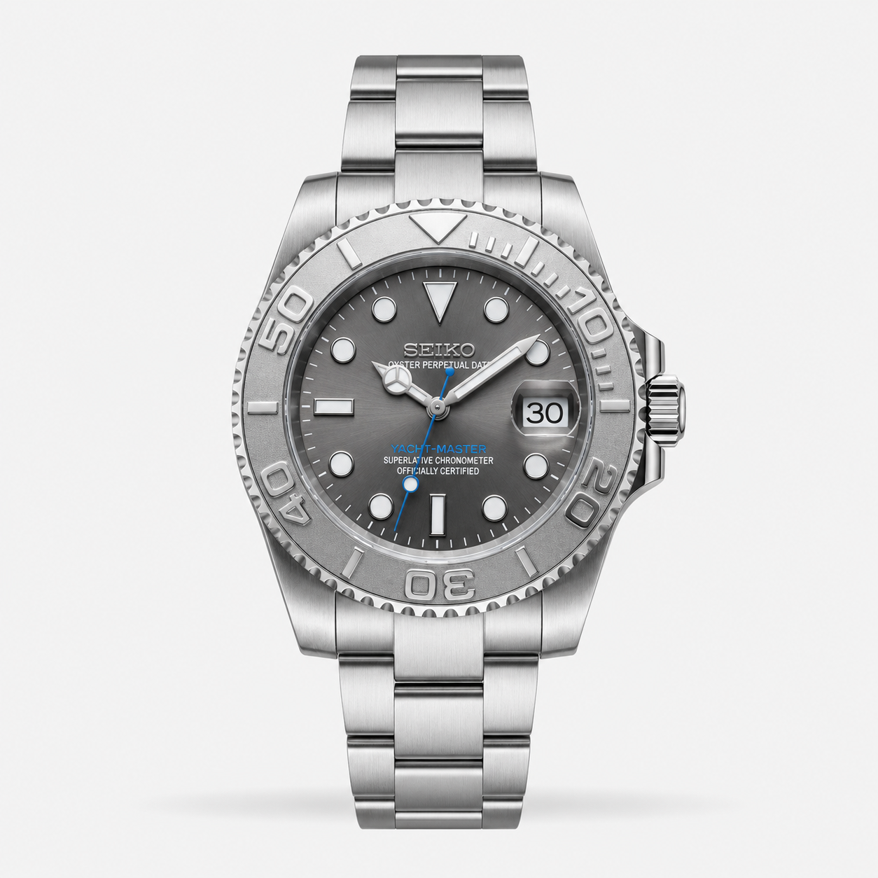 Seiko Mod Yacht-Master – Rhodium Grey