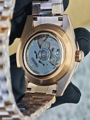 Seiko Mod Datejust – Chocolate Diamond Dial (Full Rose Gold)